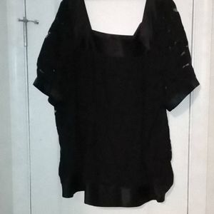 Lane Bryant Sheer Flower Top